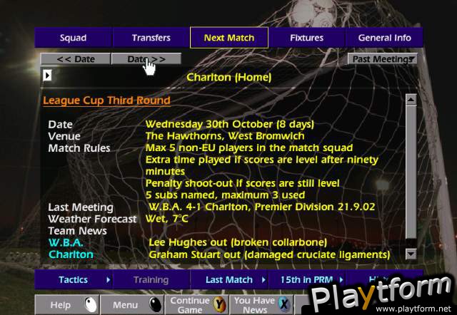 Championship Manager Season: 02/03 (Xbox)