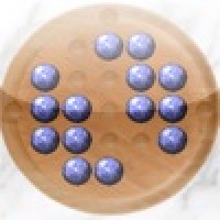 a Blue Classic Wood Solitaire - Peg !