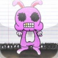 Crazy rabbit in backyard