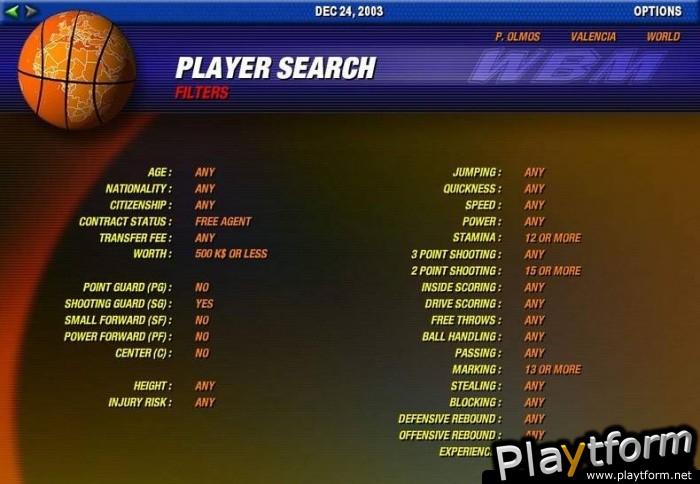 World Basketball Manager (PC)