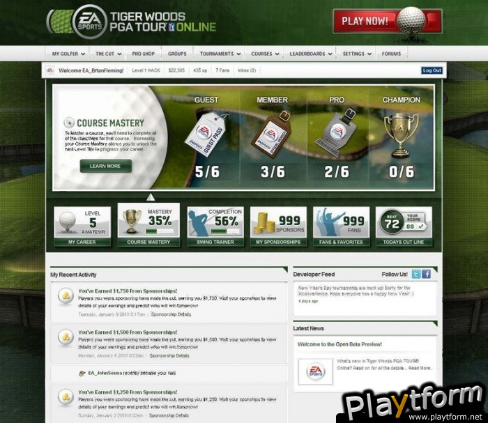 Tiger Woods PGA Tour Online (PC)