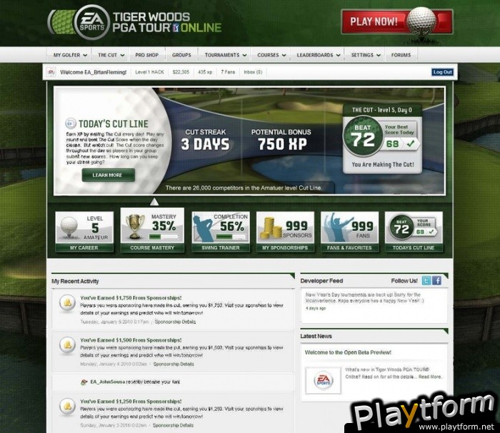 Tiger Woods PGA Tour Online (PC)