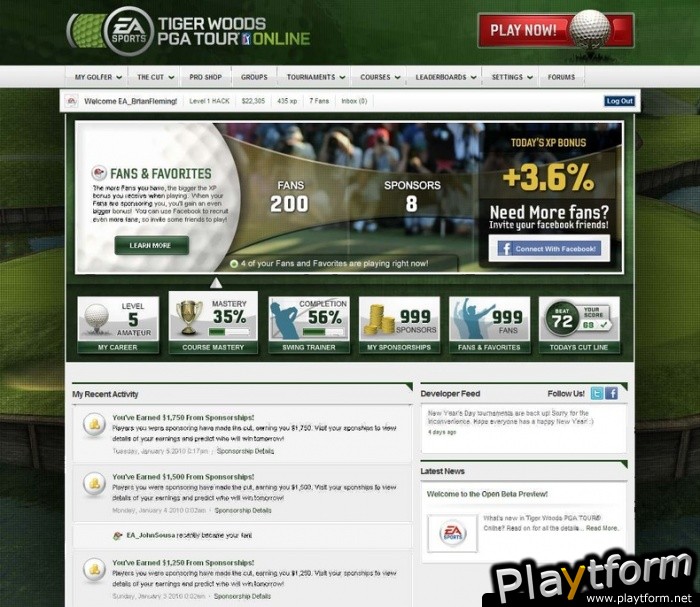 Tiger Woods PGA Tour Online (PC)