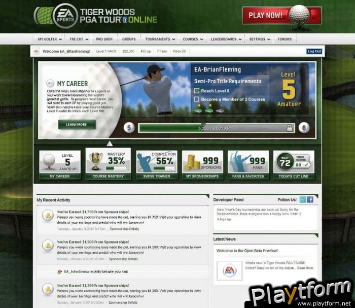Tiger Woods PGA Tour Online (PC)