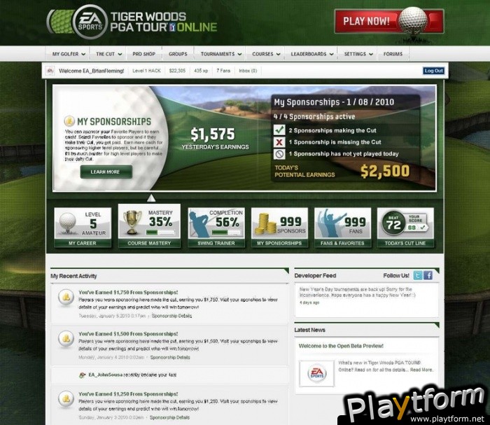 Tiger Woods PGA Tour Online (PC)