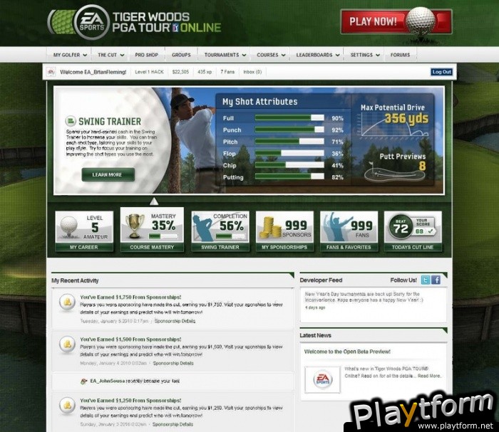 Tiger Woods PGA Tour Online (PC)