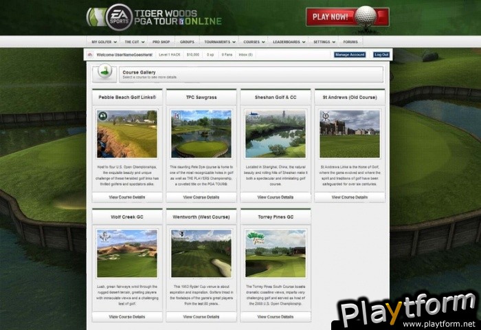 Tiger Woods PGA Tour Online (PC)