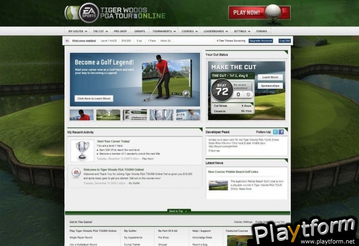 Tiger Woods PGA Tour Online (PC)