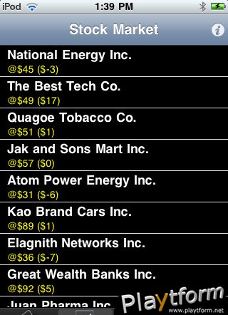 The Stock Market Game (iPhone/iPod)
