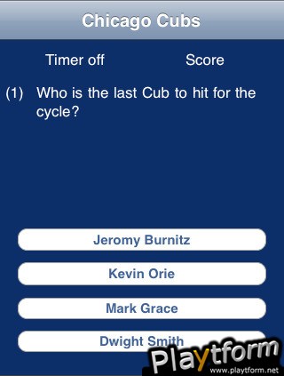 Chicago Cubs Baseball Trivia (iPhone/iPod)