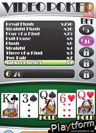 Score Video Poker (iPhone/iPod)