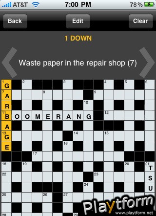 The Hindu Crossword (iPhone/iPod)
