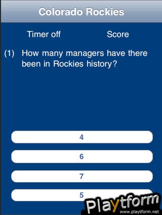 Colorado Rockies Baseball Trivia (iPhone/iPod)