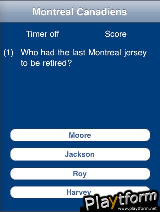 Montreal Canadiens Hockey Trivia (iPhone/iPod)
