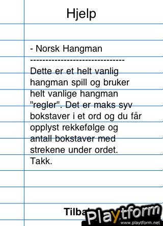 Norsk Hangman (iPhone/iPod)