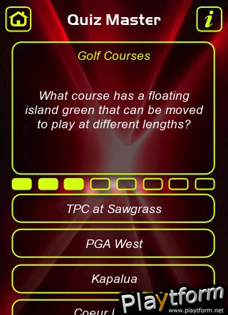 Golf Courses Trivia Quiz (iPhone/iPod)
