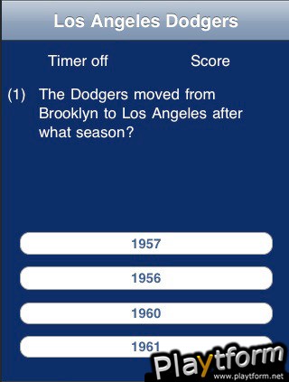 Los Angeles Dodgers Baseball Trivia (iPhone/iPod)