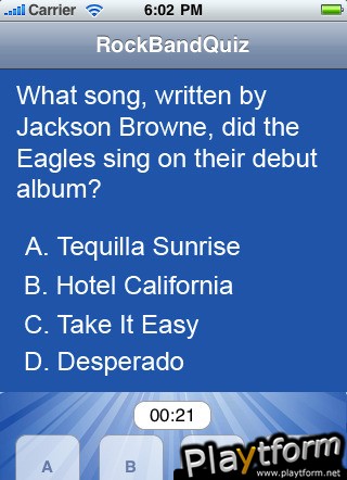 Rock Band Trivia Quiz Game (iPhone/iPod)
