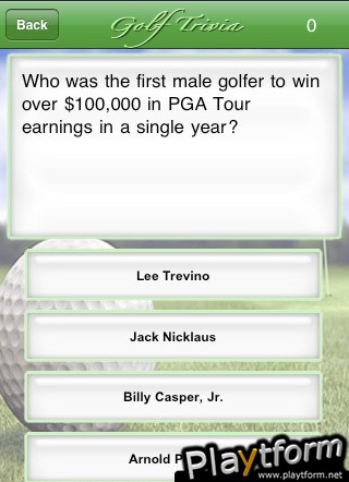 Grand Slam Golf Trivia (iPhone/iPod)