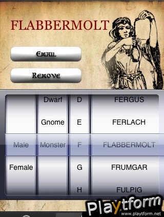 Fantasy Names for Cool Characters (iPhone/iPod)