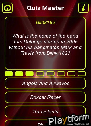 Blink 182 Music Trivia Quiz (iPhone/iPod)