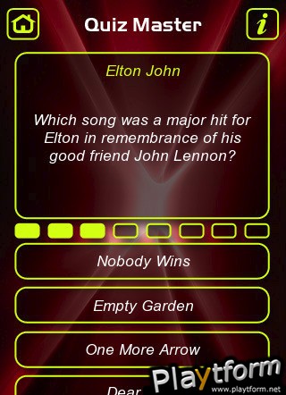 Elton John Music Trivia Quiz (iPhone/iPod)