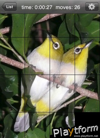 Q's Slider Puzzle: iLove Birds (iPhone/iPod)