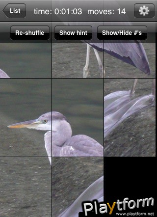 Q's Slider Puzzle: iLove Birds (iPhone/iPod)