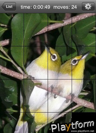 Q's Slider Puzzle: iLove Birds (iPhone/iPod)