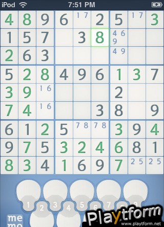 the sudoku (iPhone/iPod)