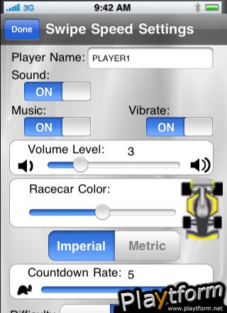 SwipeSpeed I - The Drag Racing Game for Fast Fingers (iPhone/iPod)