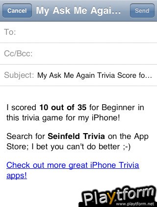 Ask Me Again Trivia: Seinfeld Fan Edition (iPhone/iPod)