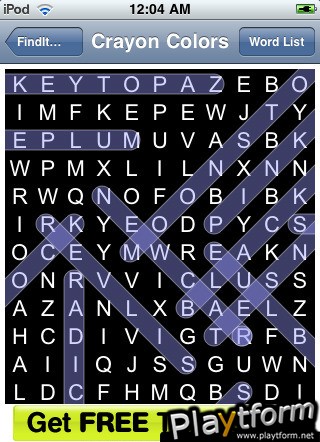 FindIt Word Find Game (iPhone/iPod)