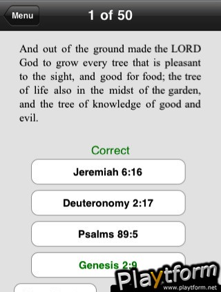Bible Reference Game (iPhone/iPod)