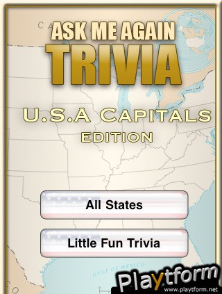 Ask Me Again Trivia: USA Capitals Edition (iPhone/iPod)