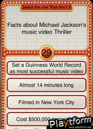 That Ain't It! MJ Trivia (iPhone/iPod)