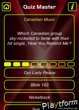 Canadian Music Trivia Quiz (iPhone/iPod)