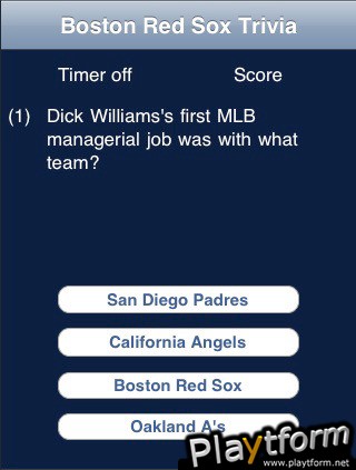 Boston Red Sox Baseball Trivia (iPhone/iPod)