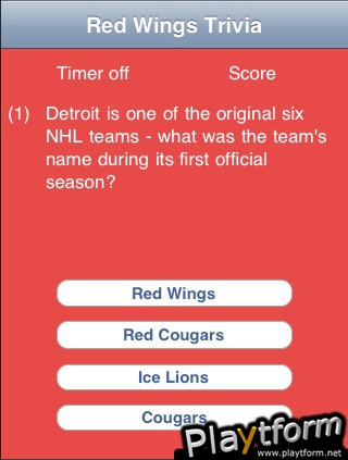 Detroit Red Wings Hockey Trivia (iPhone/iPod)