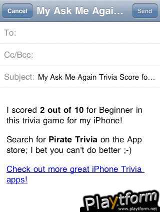 Ask Me Again Trivia: Pirate Edition (iPhone/iPod)