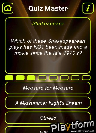 Shakespeare Trivia Quiz (iPhone/iPod)