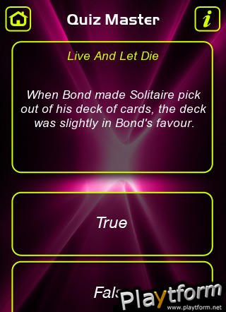 Movies & Television True or False Trivia Quiz (iPhone/iPod)