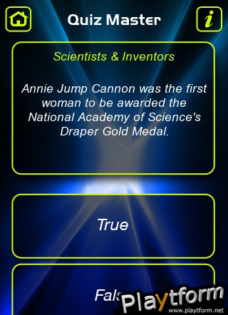 Science & Technology True or False Trivia Quiz (iPhone/iPod)