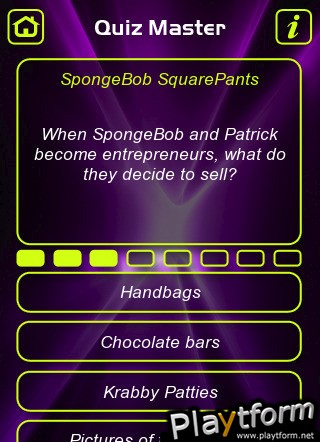 SpongeBob SquarePants Trivia Quiz (iPhone/iPod)