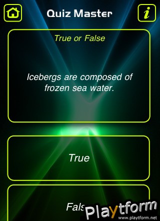 True or False Trivia Quiz (iPhone/iPod)