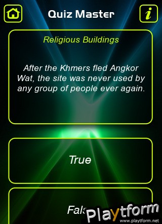 World True or False Trivia Quiz (iPhone/iPod)