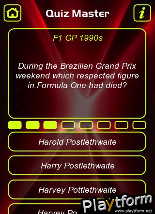 Formula 1 Trivia Quiz (iPhone/iPod)