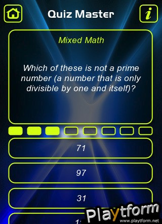 Math Trivia Quiz (iPhone/iPod)