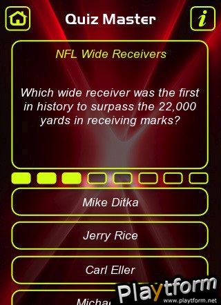 NFL Players Trivia Quiz (iPhone/iPod)