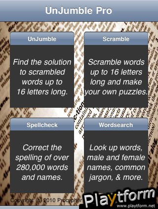 UnJumble Pro (iPhone/iPod)